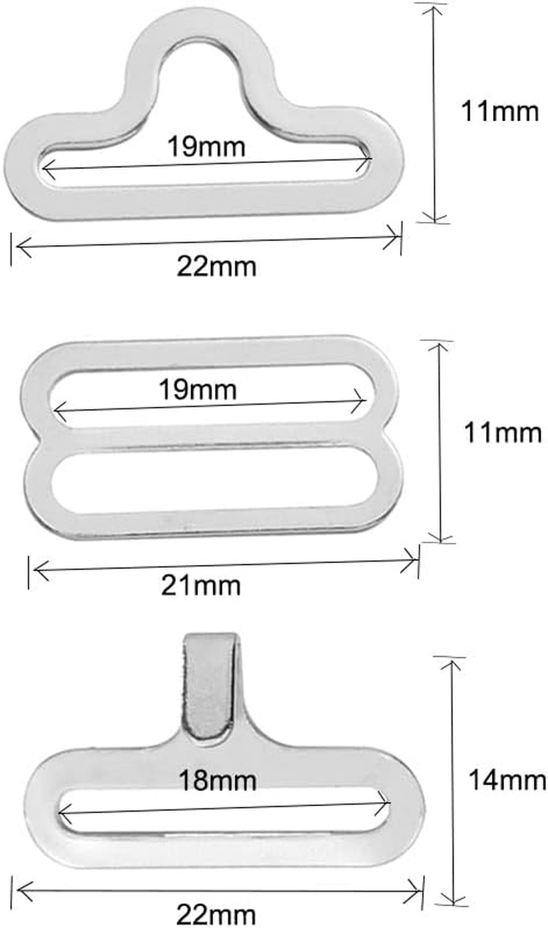 50 Sets Adjustable Bow Tie Hardware Clip Set, Metal Cravat Clip Hook Fastener fo