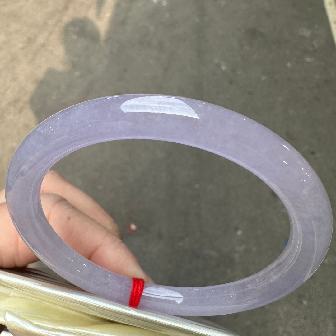 Nature ice Lavender&Purple Myanmar Jade jadeite bracelets Bangle 53mm