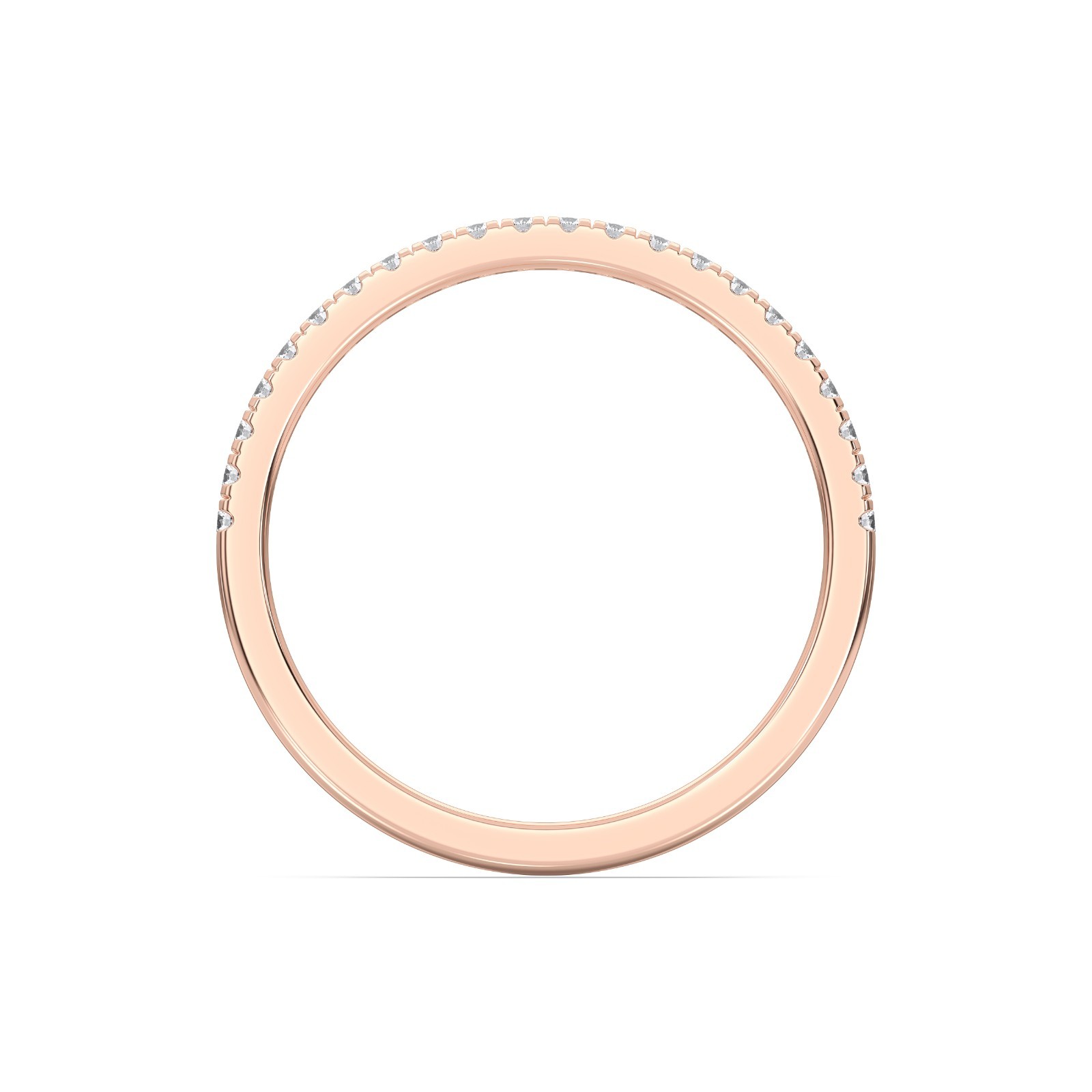 Ananta Jewels 0.20Ct Round Moissanite Eternity Wedding Band 925 Silver for Wome
