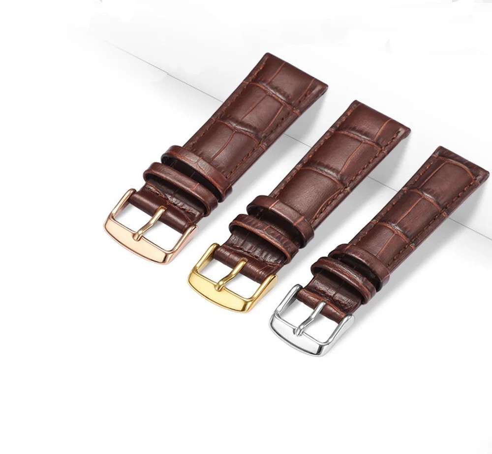 Genuine Leather Mens Watch Strap Band Brown Black 12mm 14mm 16mm 18mm 20mm 22mm