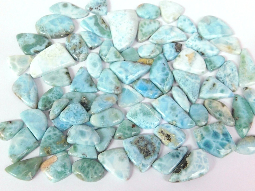 Larimar cabochon Loose gemstones Fancy Jewelry Making Wholesale Lot 71253