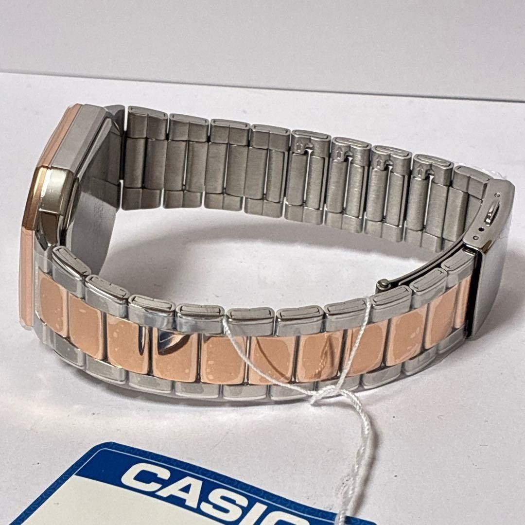 Rare CASIO Watch MTP B195RG Rose Gold Navy