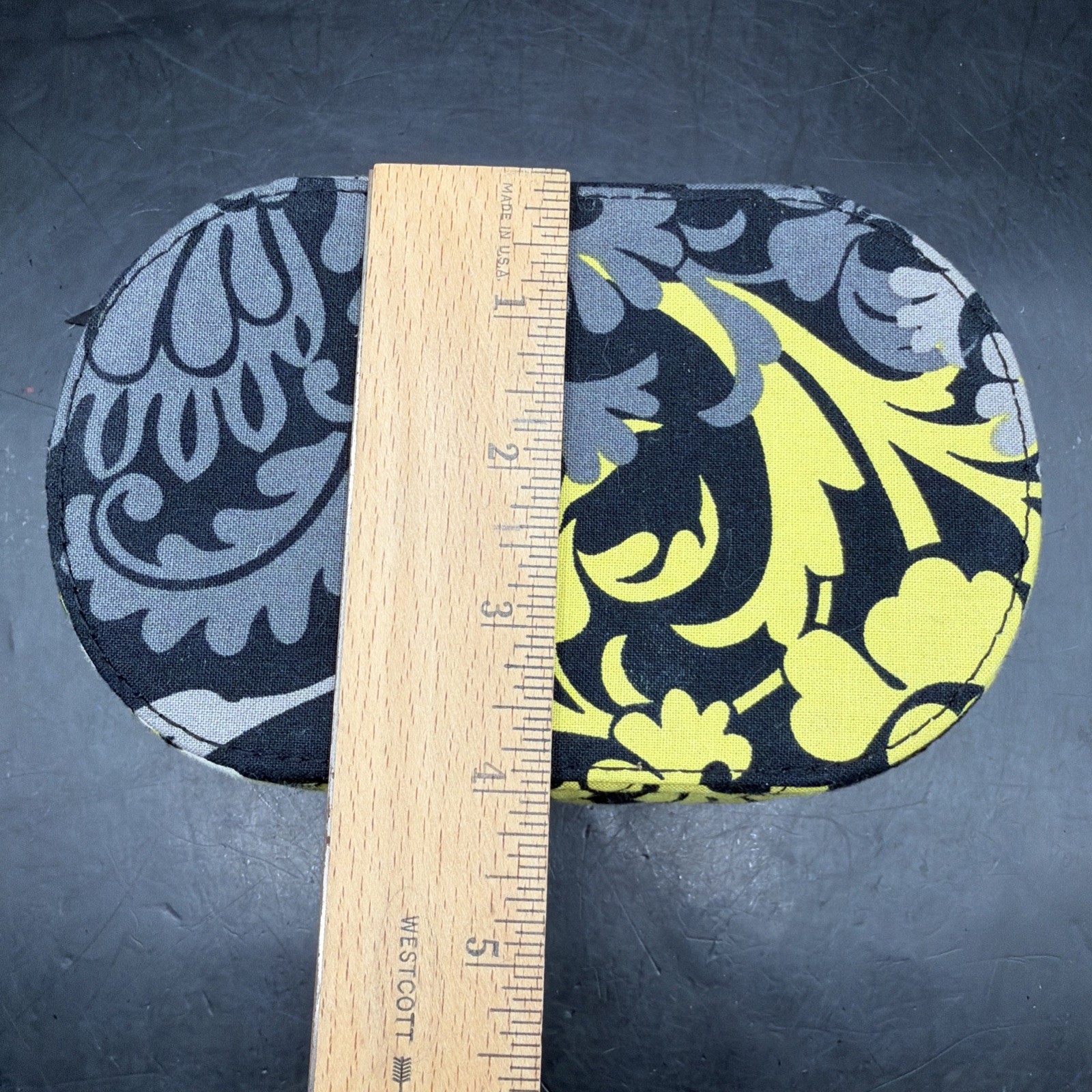 Vera Bradley Baroque Quilted Yellow Green Black And Gray Travel Jewelry Box