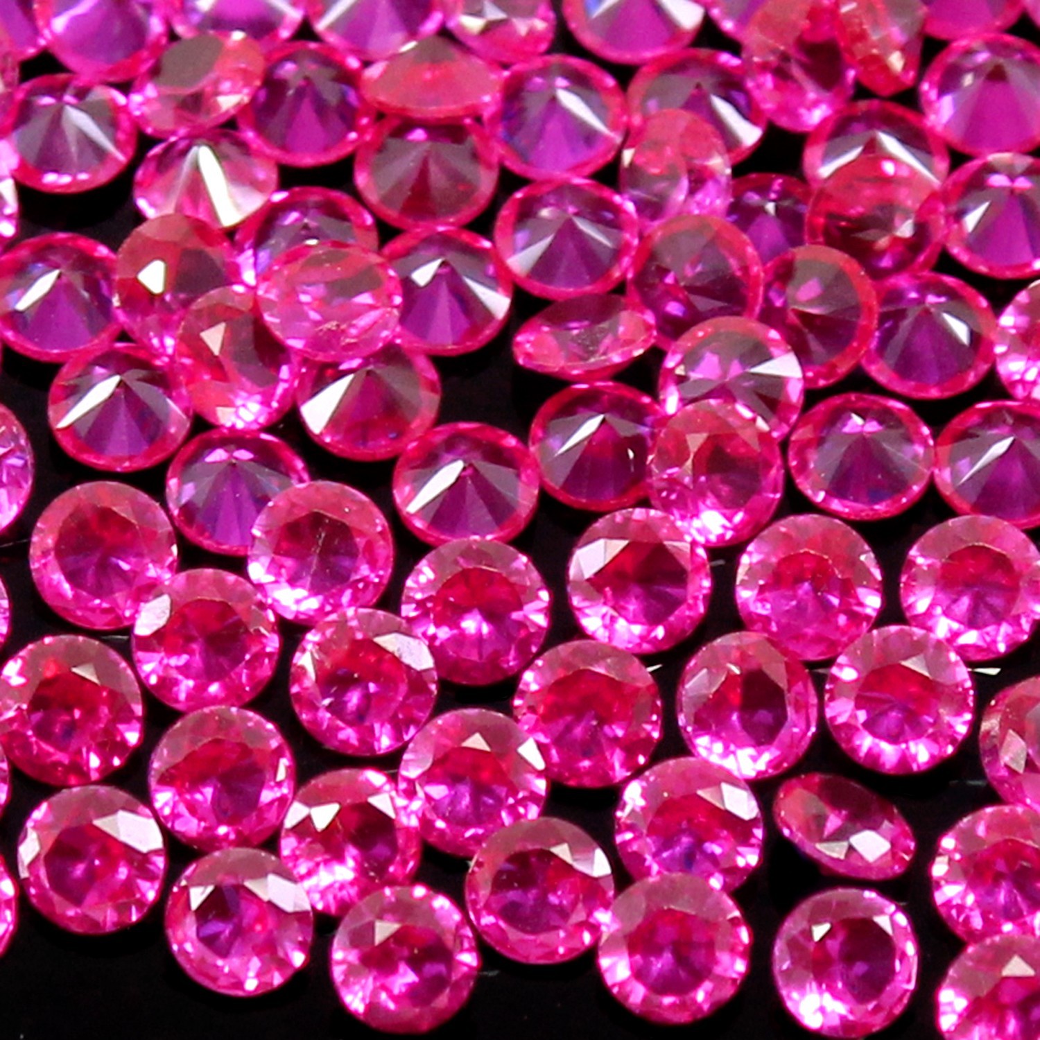 Natural Burma Pigeon Blood Red Ruby 2.50 MM Round Certified Gemstone 50 Pcs Lot