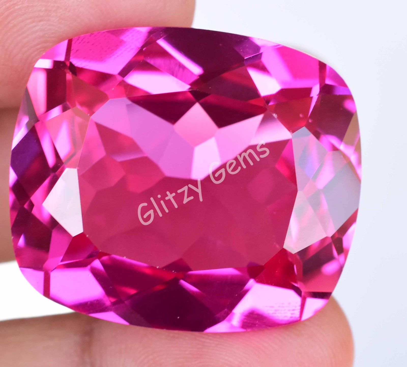 Natural Pink Ruby Mogok 103.50 Ct Cushion Stunning CERTIFIED Loose Gemstone