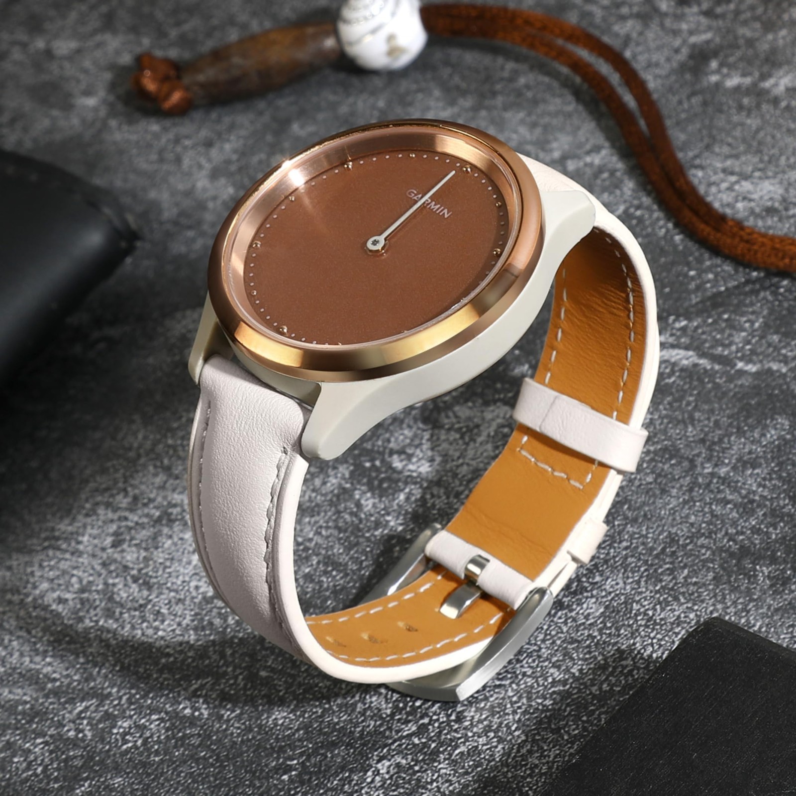 18mm Leather Watch Band Compatible with Garmin Venu 3S 41mm/Venu 2S/Vivoactiv…