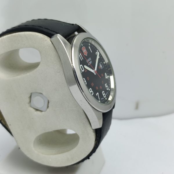 Victorinox Swiss Army Quartz 241083 Military Black Dial Vintage Men’s Watch