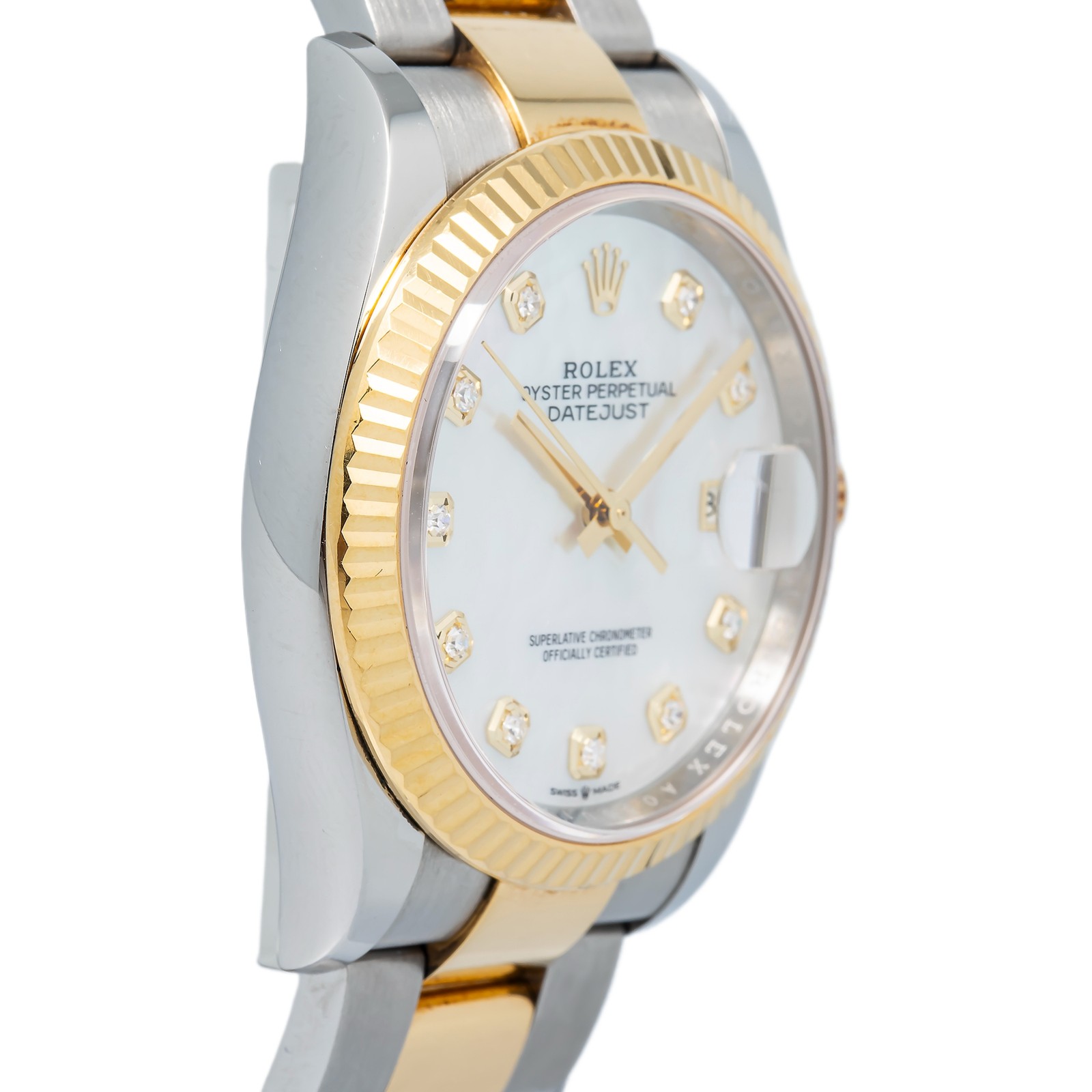 Rolex Datejust 126233 MINT 18k TwoTone Oyster MOP Dial Auto Men’s Watch 36mm