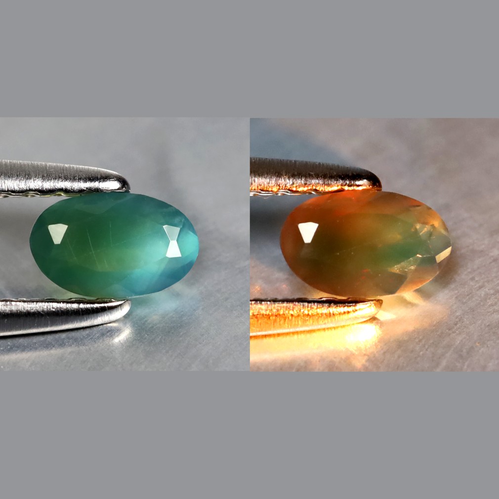 0.26 ct Very good Oval Cut (5 x 3 mm) Green Un-Heated Alexandrite Gemstone