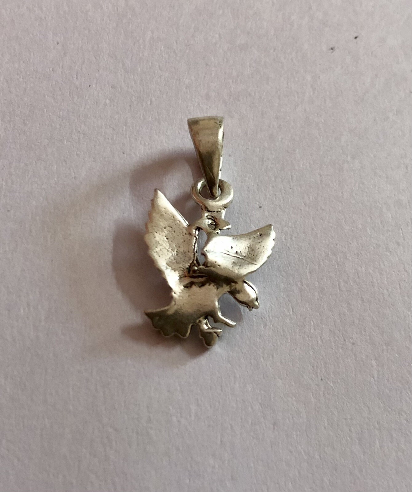 Artisan Crafted 925 Sterling Silver FLYING EAGLE Pendant Oxidized Handmade 1.6gm