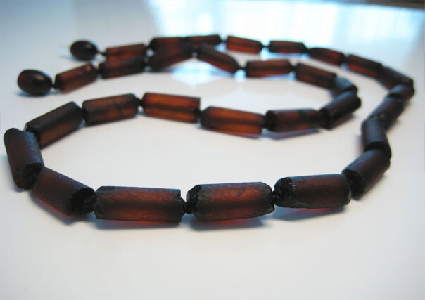 Raw Genuine Dark Cherry Men’s Elegant Baltic Amber Necklace 18.5 in !!!