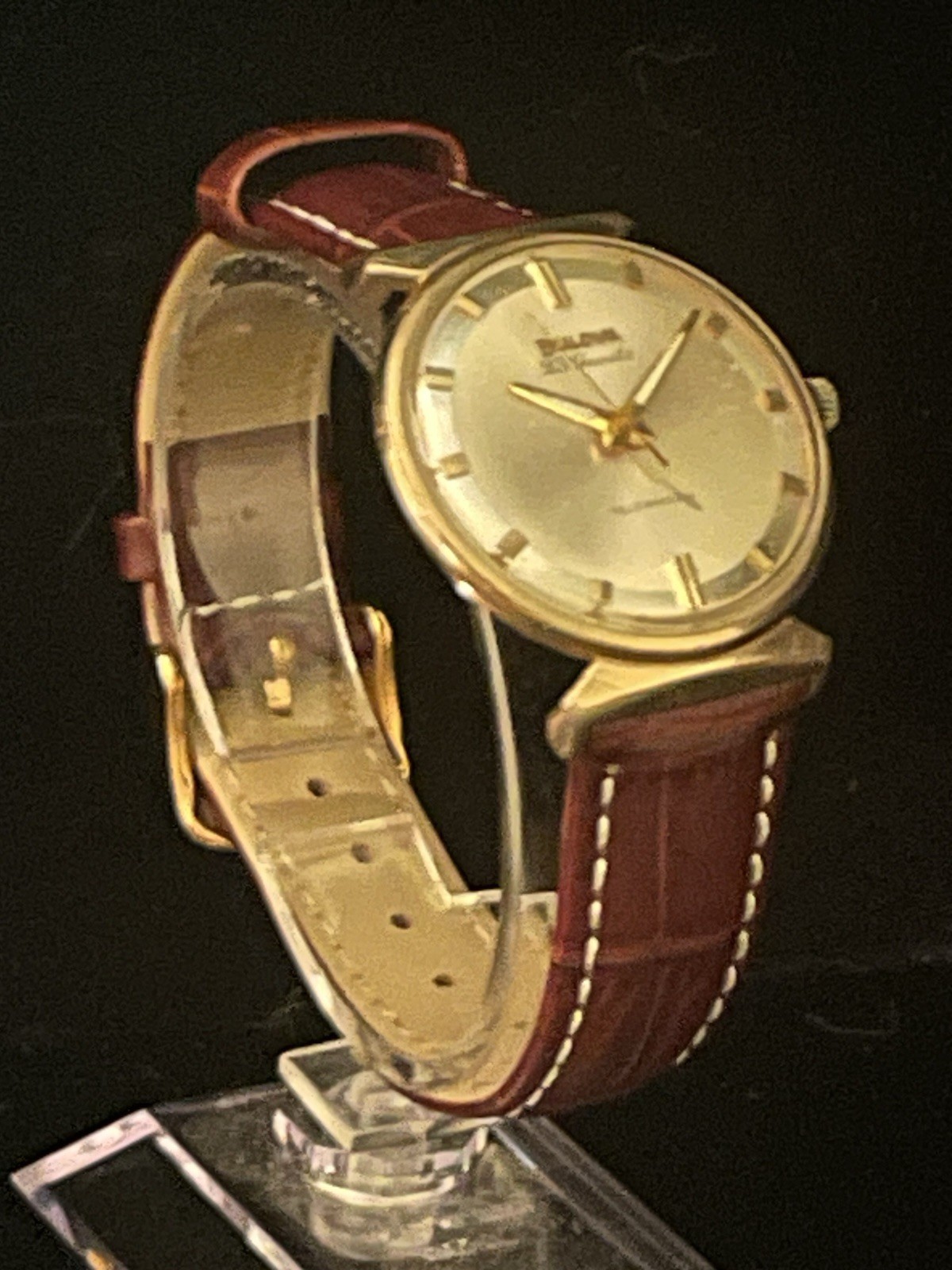 Vintage Bulova 23 Jewel Automatic Self Winding Mens Dress Watch Gold Tone Silver
