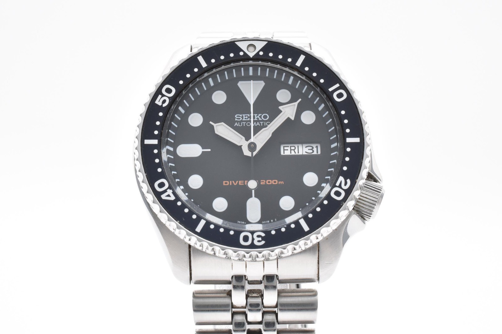 [ EXC+5 ] SEIKO 7S26-0020 SKX007 Diver Black Boy Automatic Men’s Watch JAPAN