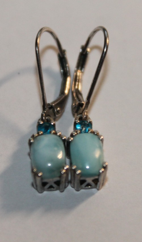STS Karis Light Blue 925 Silver Dangle Earrings
