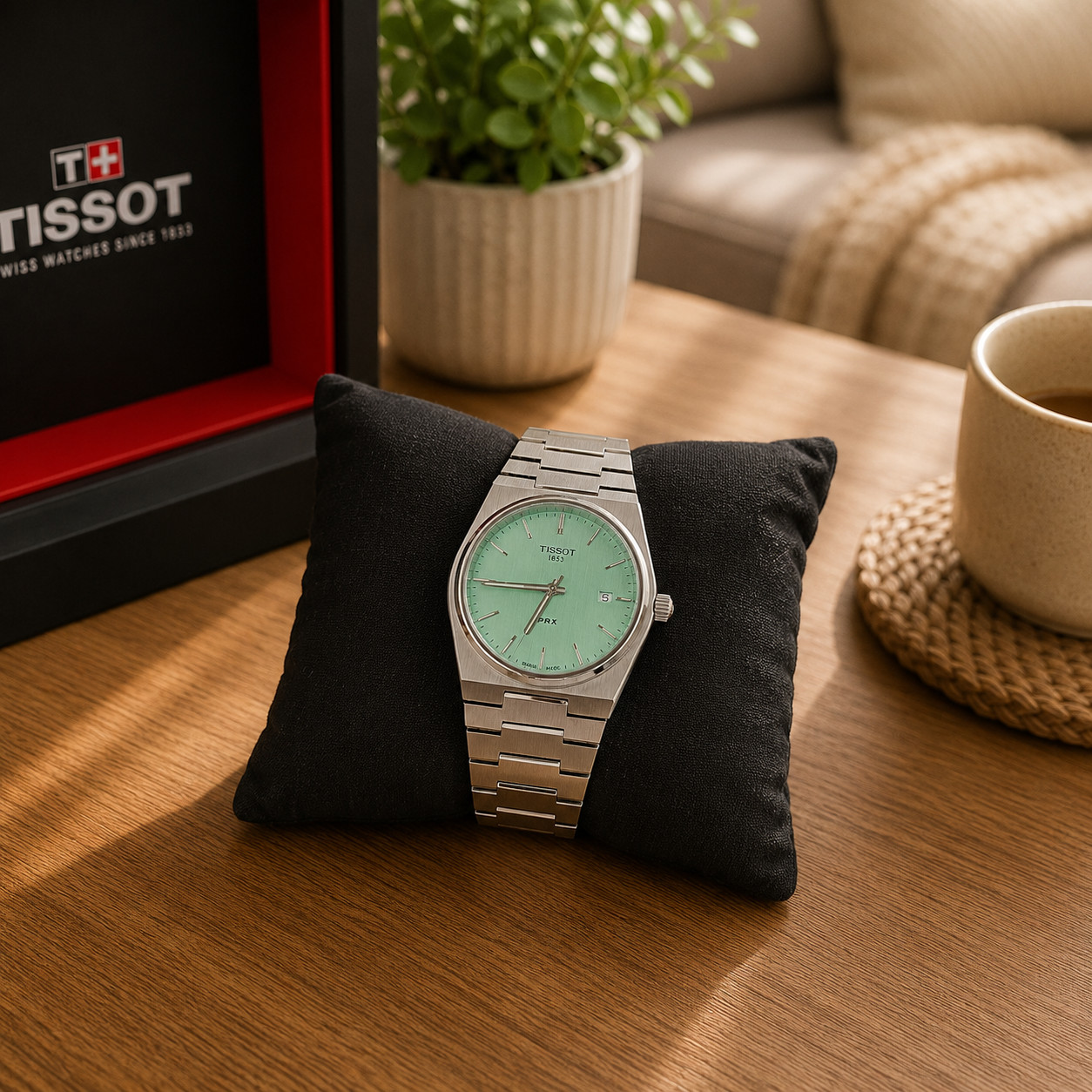 Tissot PRX 40mm Swiss Quartz Watch T137.410.11.091.01 Stainless Steel Green Dial