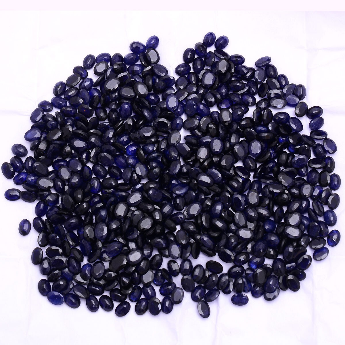 10Pcs Natural Blue Sapphire 8x6mm Oval Cut Dazzling Loose Gemstone Wholesale Lot