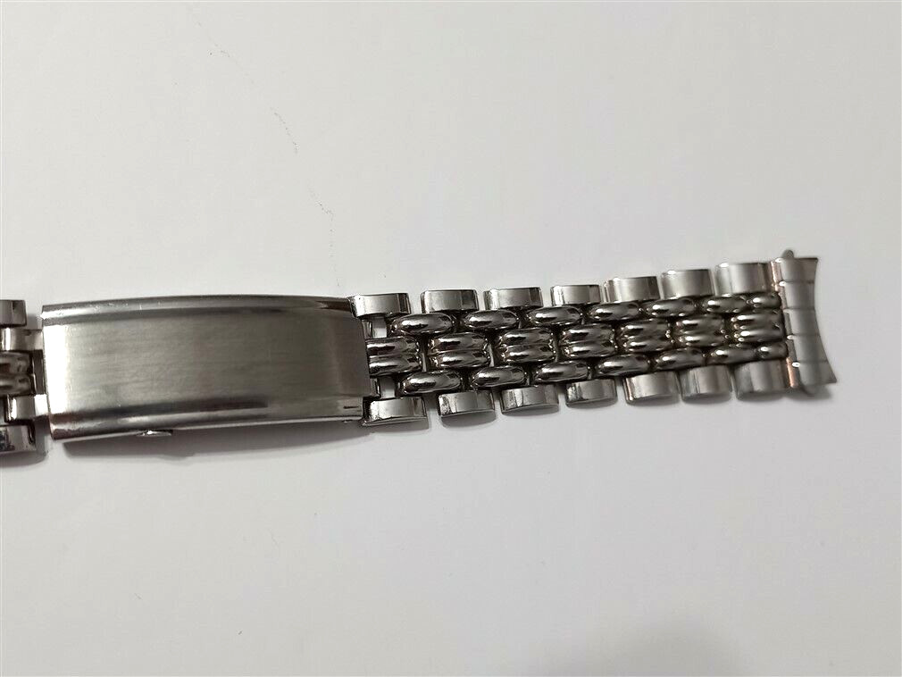 Rare NOS 1940-60’s 16mm Germex Curved Ends Gent’s Stainless Steel Bracelet
