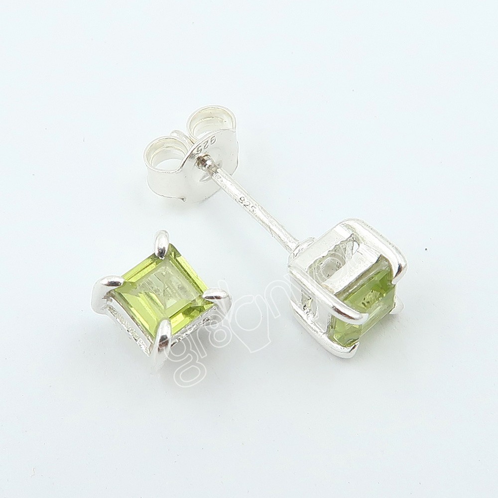 gr8onyou green sterling silver ethical peridot earrings