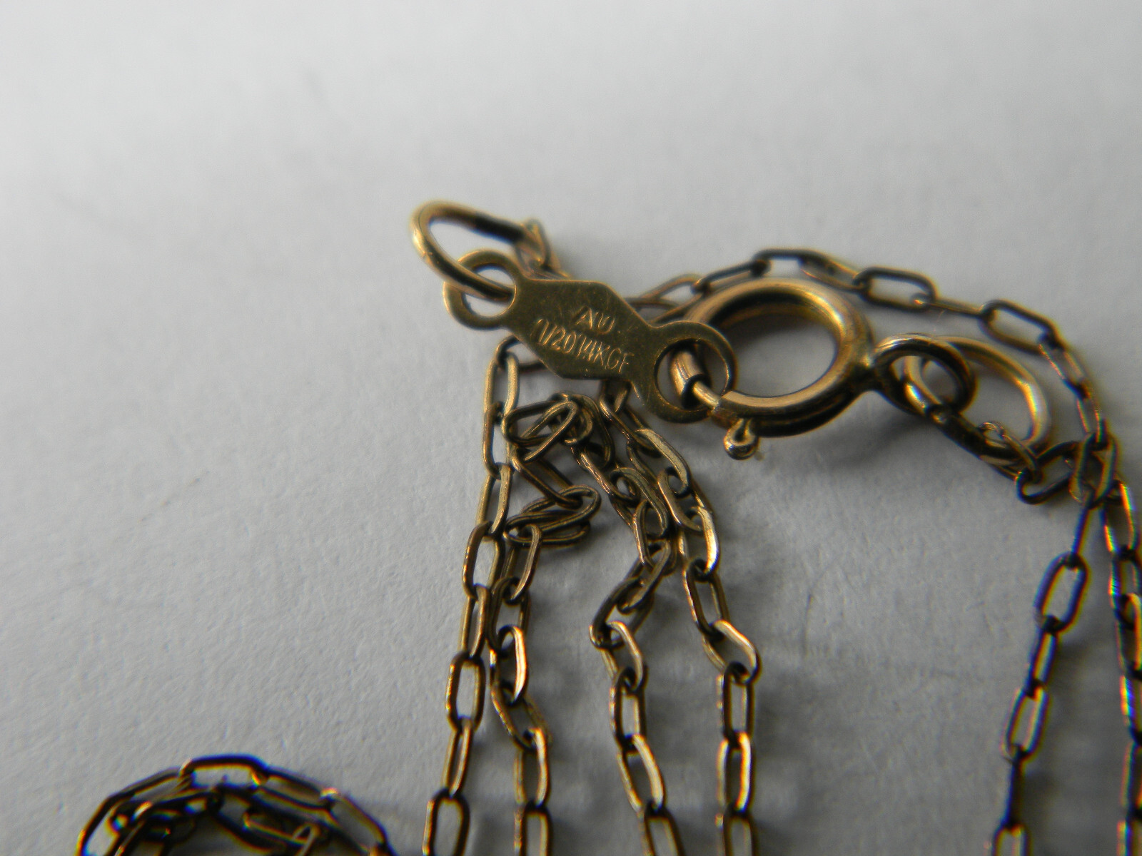 Vintage c1990s 14k Gold Filled Oval Locket & Chain Unused Forever in my Heart