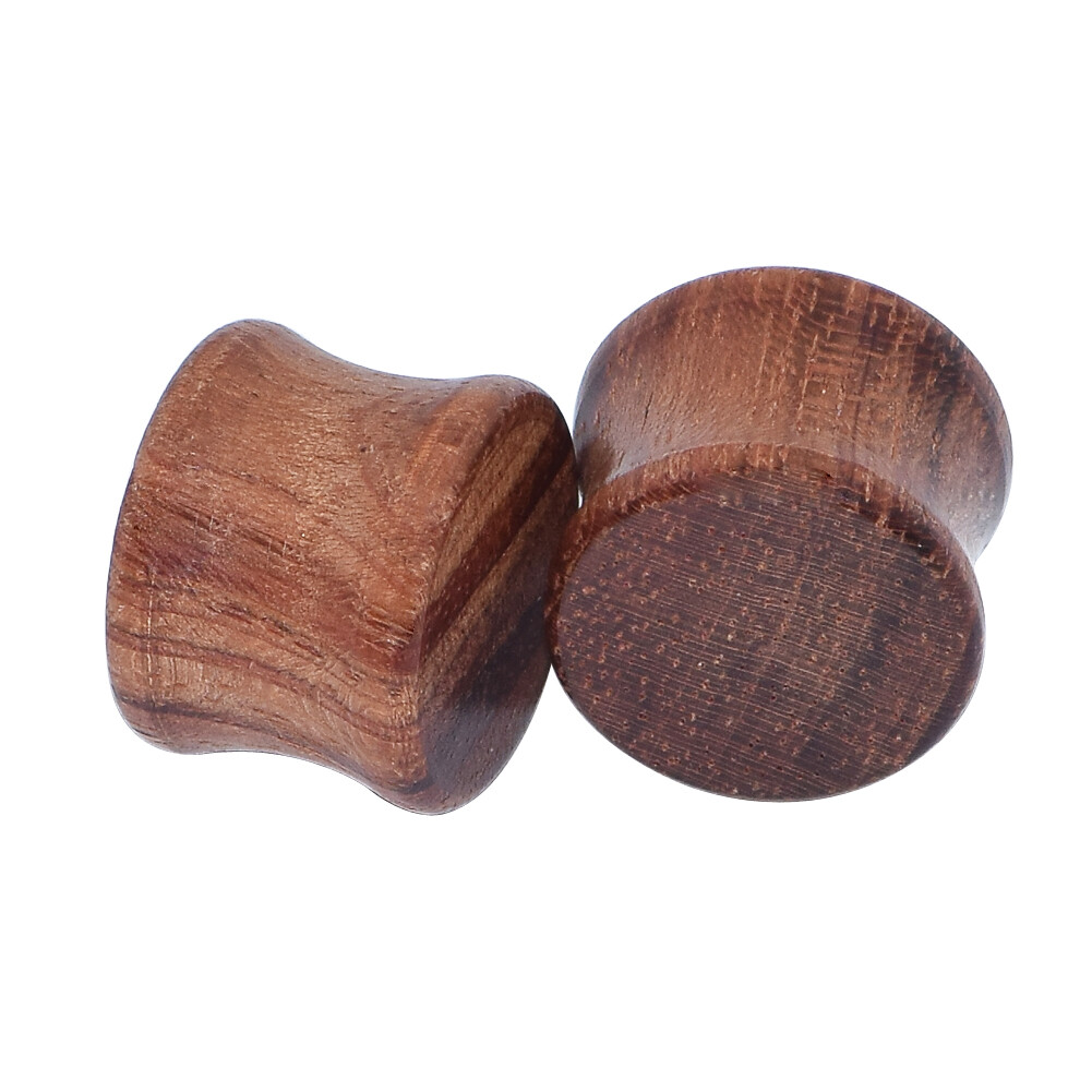 1-2Pair Wood Ear Plug Flesh Tunnels Wooden Ear Gauges Stretcher Expander Plugs