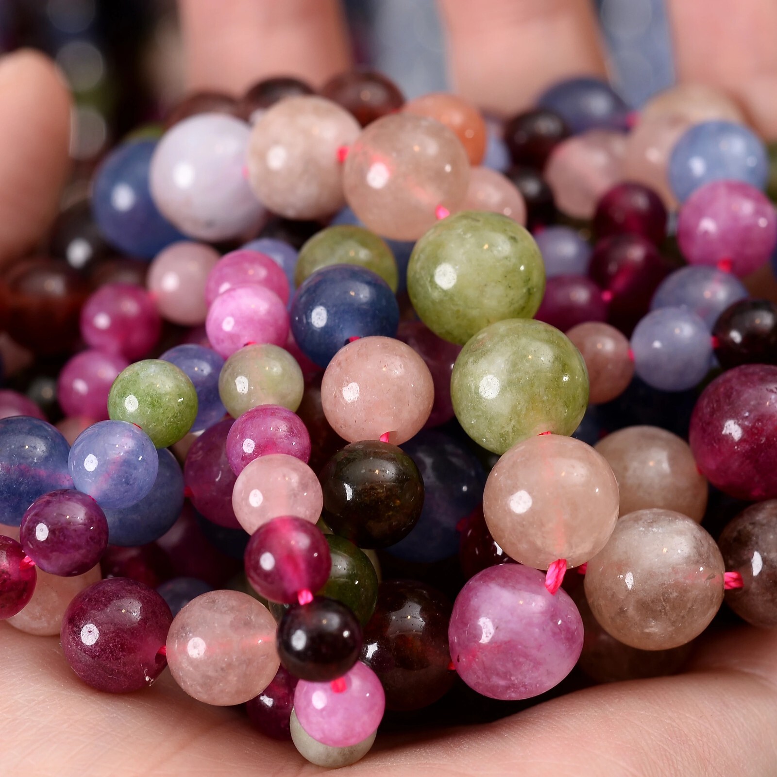 Wholesale Lot Natural Gemstone Round Spacer Loose Beads 4mm 6mm 8mm 10mm 12mm