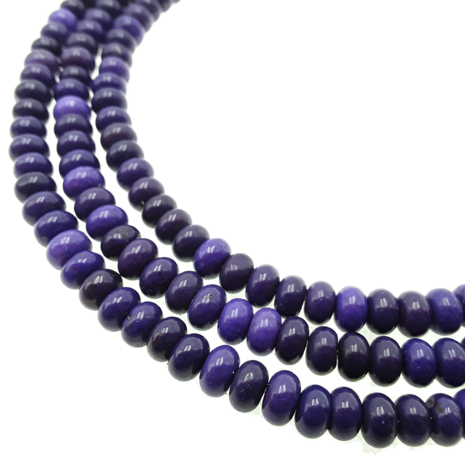 Purple Magnesite Turquoise Smooth Rondelle Beads 3x4mm 4x6mm 15.5″ Strand