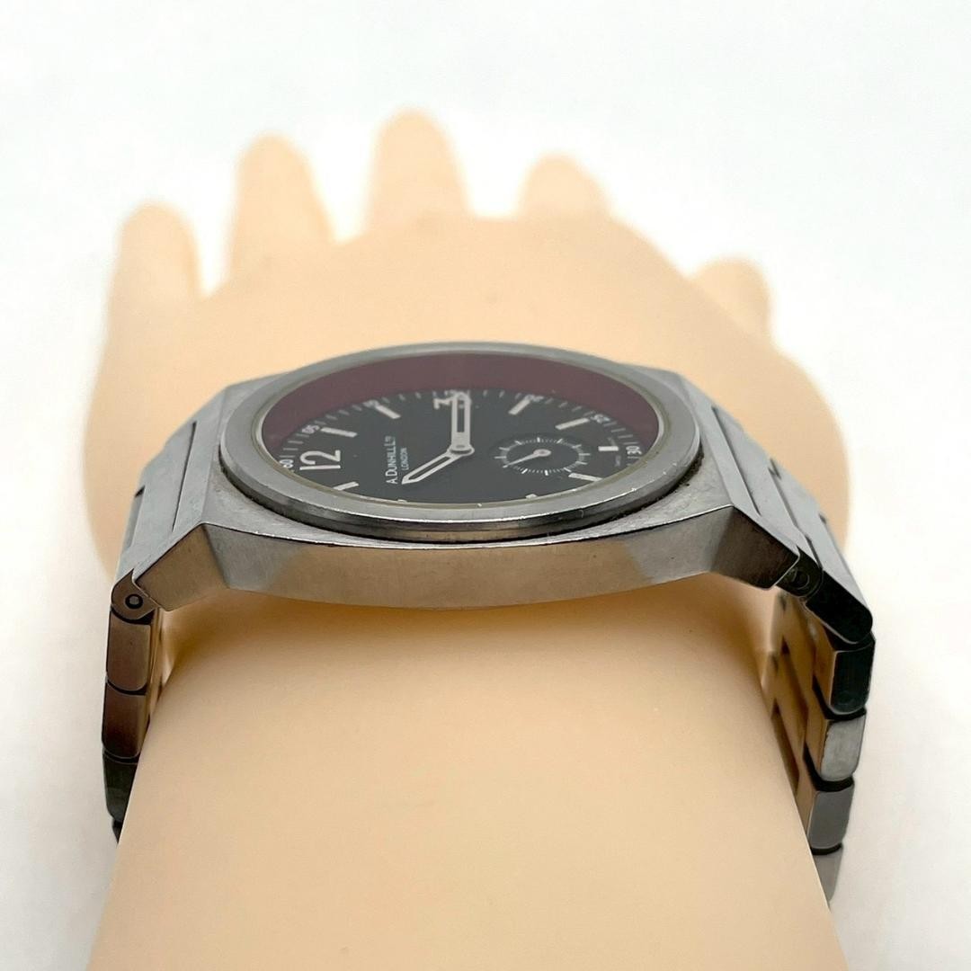 Alfred Dunhill Small Seconds Quartz Watch Silver Stainless Steel Authentic