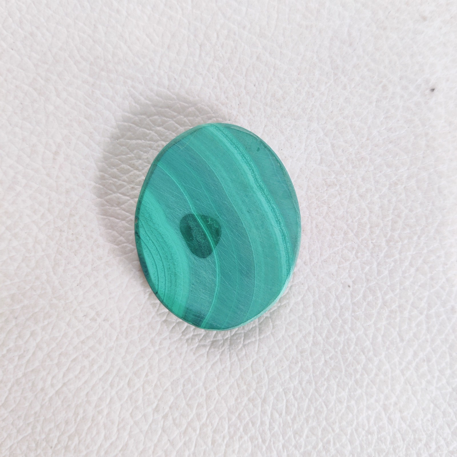 Natural Green Malachite Loose Gemstone Cabochon,Oval-58 CT,33 X 26 X 5 MM