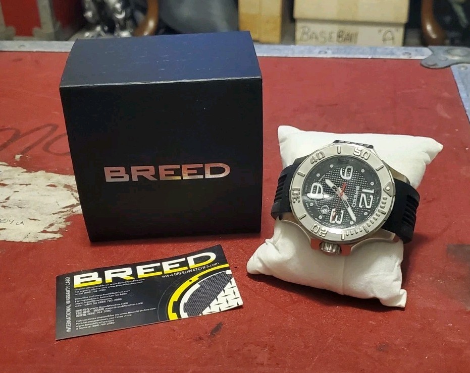 DISCONTINUED Men’s Breed Henry Watch with Bezel Black NEW In Box Never Worn