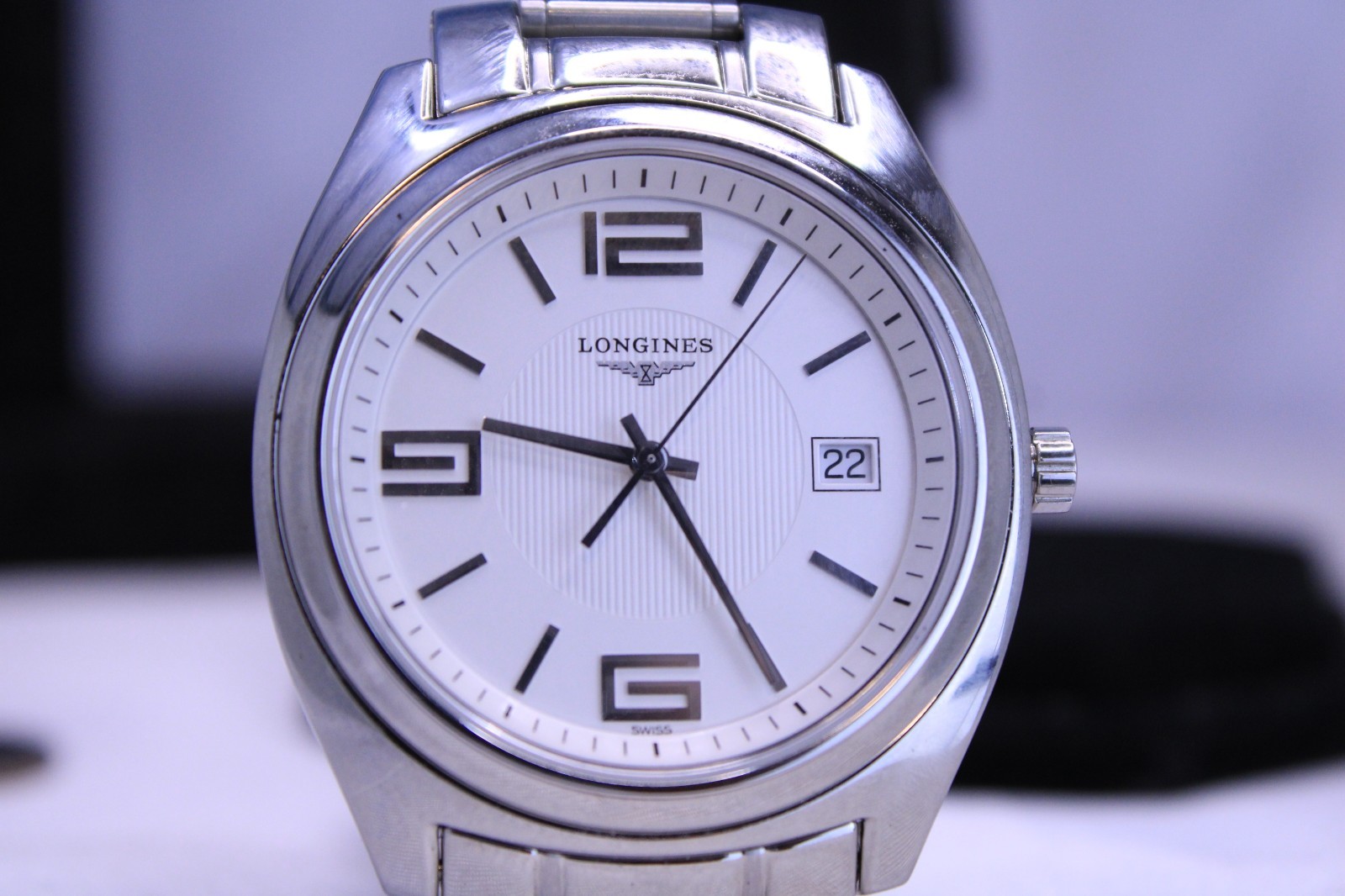 LONGINES Lungomare L3.632.4 Quartz Silver Dial Stainless Bracelet Men’s Watch