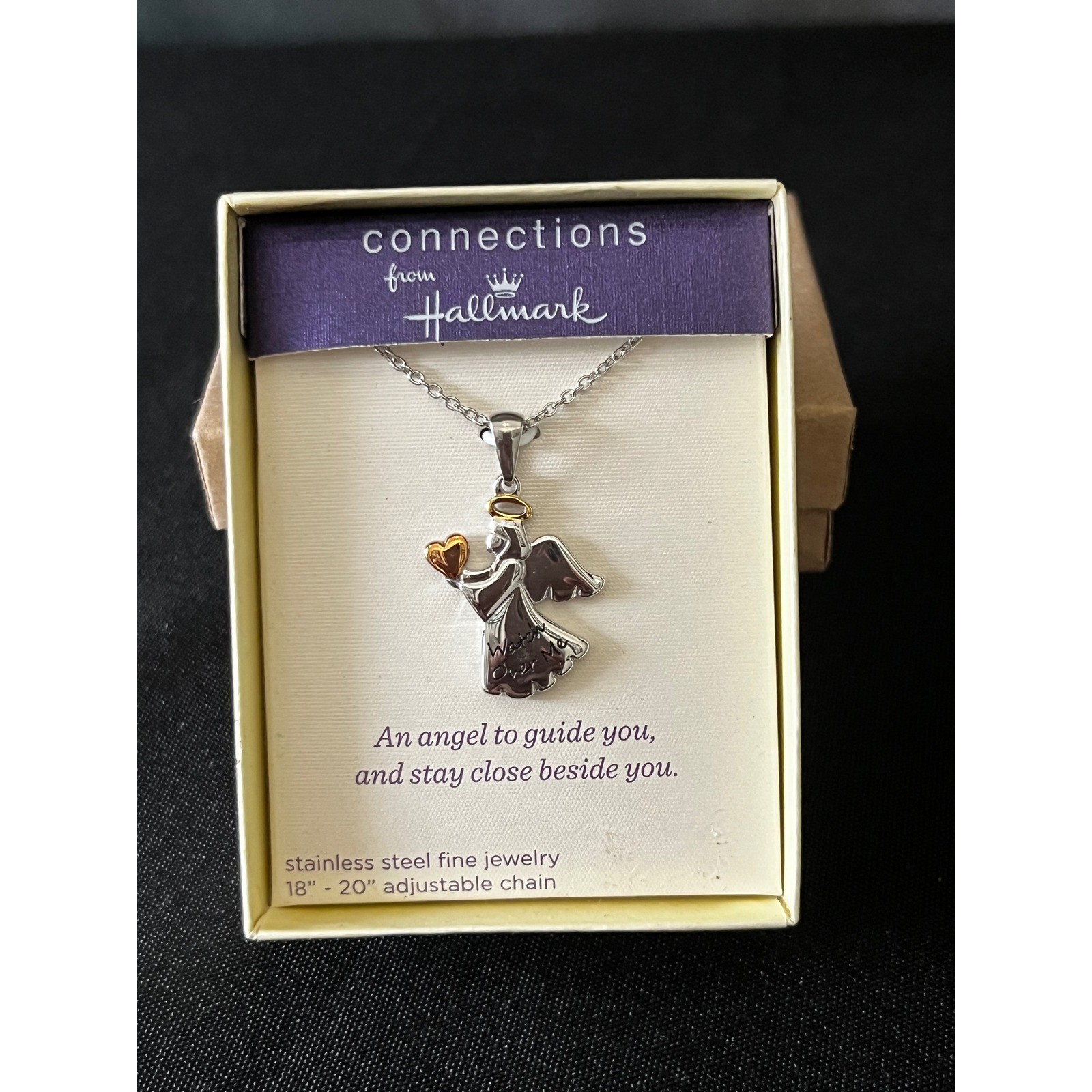 Connections from Hallmark Angel Watch Over Me Kids Necklace, 18-20″
