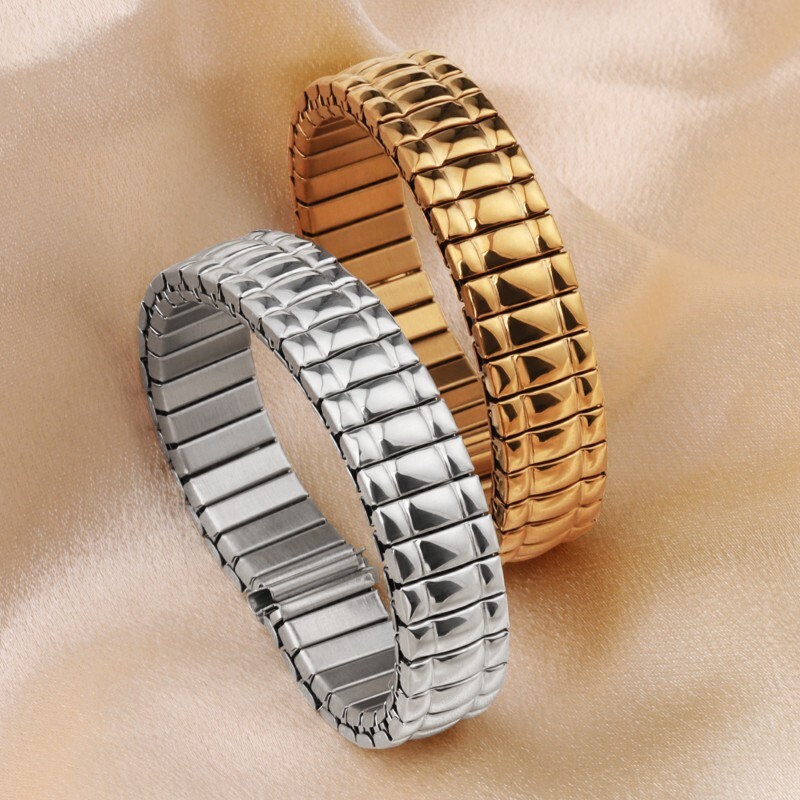 Quality Stainless Steel Spring Watch Band Metal Elastic Strap 12/14/16/18/20mm