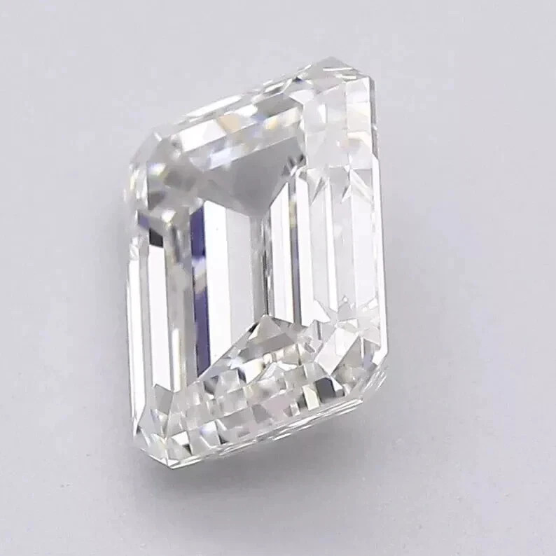 3.0 Ct Loose Moissanite Emerald Cut 7 x 10 mm D Color, IF Clarity, AGL Certified