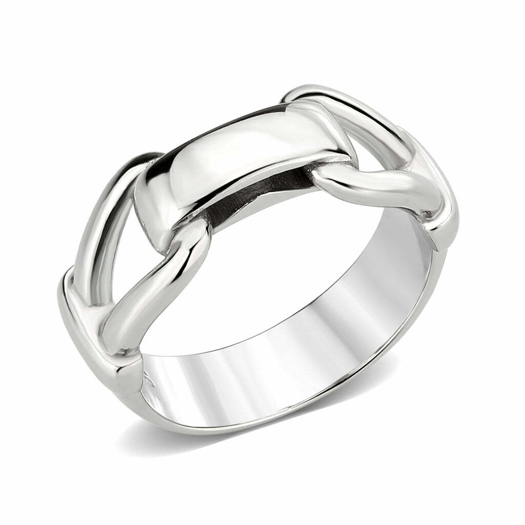 TK3803 – High polished (no plating) Stainless Steel Ring with NoStone in No