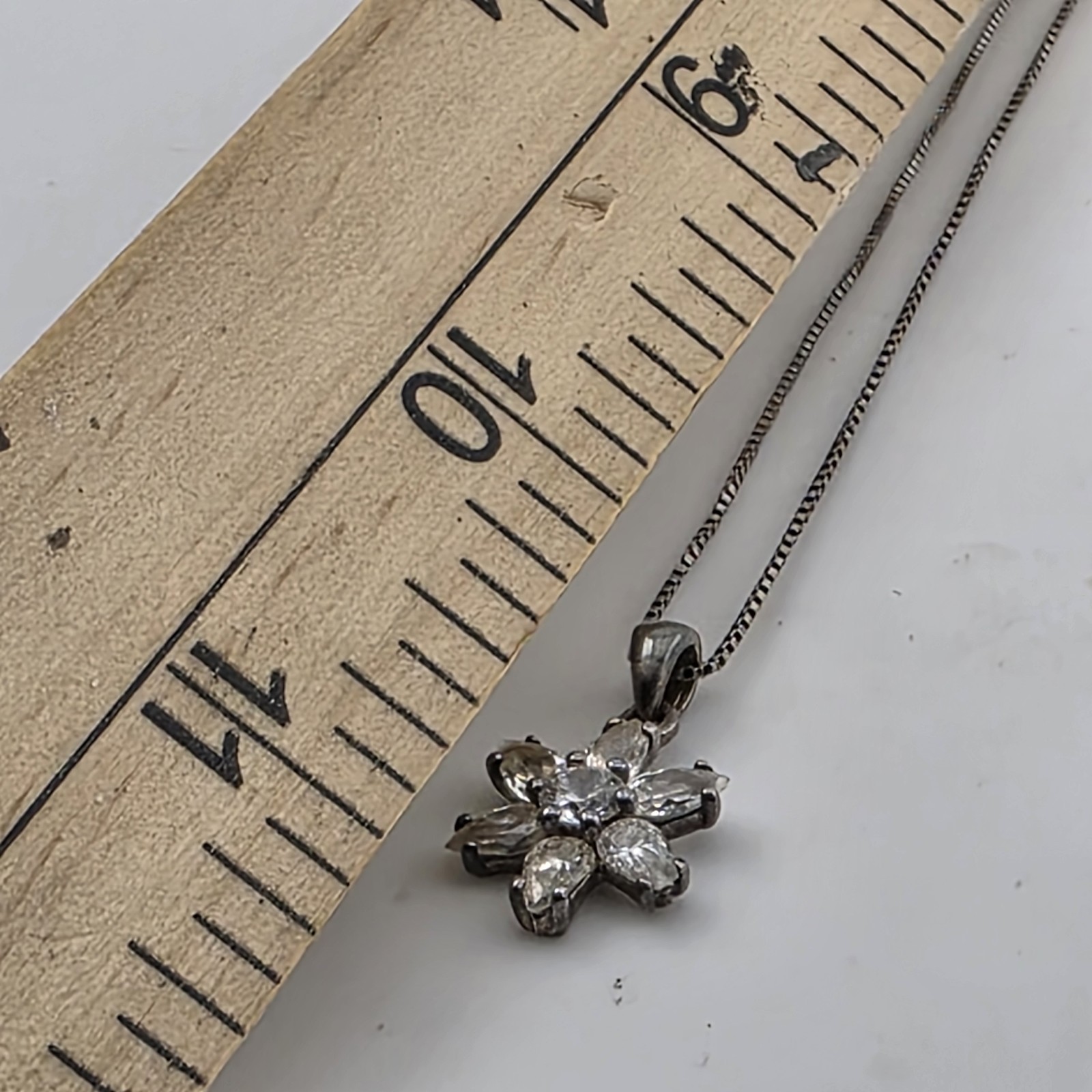 925 Silver Necklace 20″ Box Chain Star Pendant None STERLING SILVER