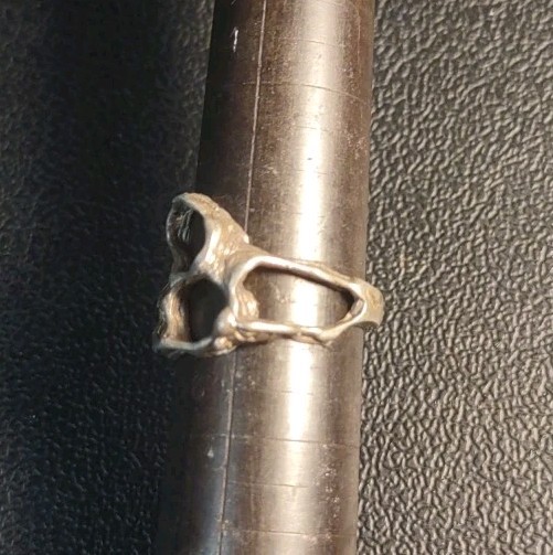 3.2 Grams Sz 5.25 Abstract Gothic Punk Sterling Silver 925 Ring