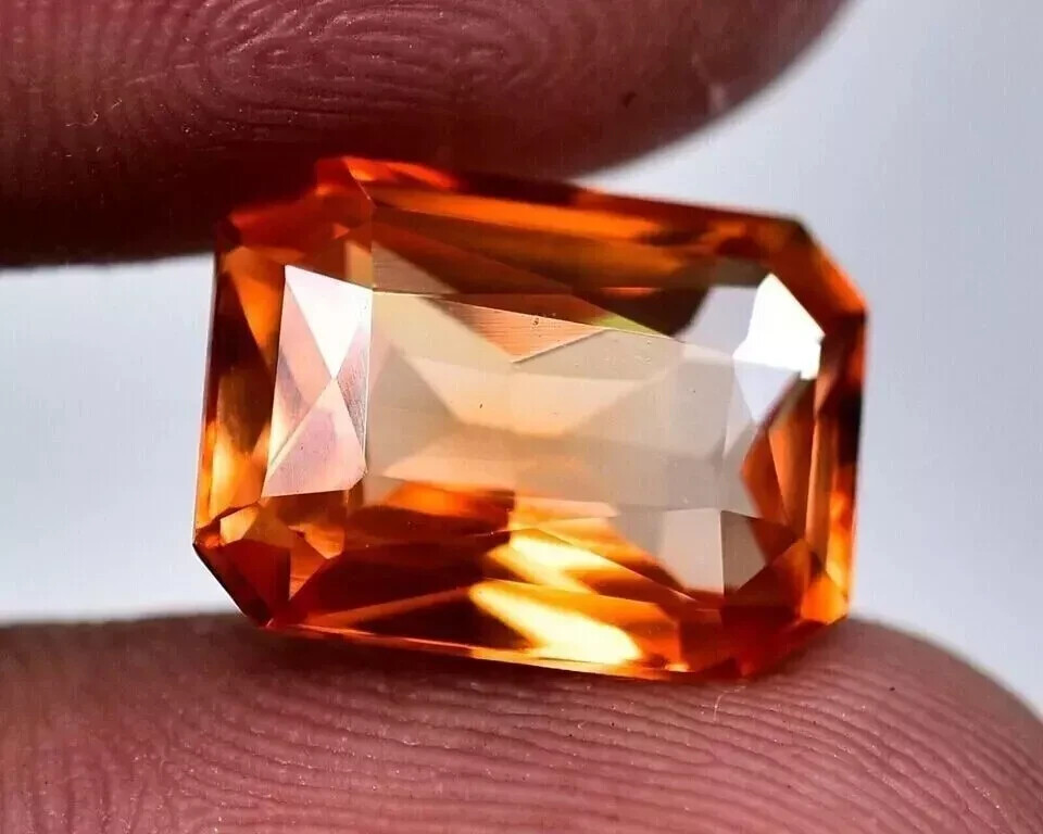 Emerald Cut 22-24 Ct Padparadscha Sapphire Natural EGL Certified Loose Gemstone