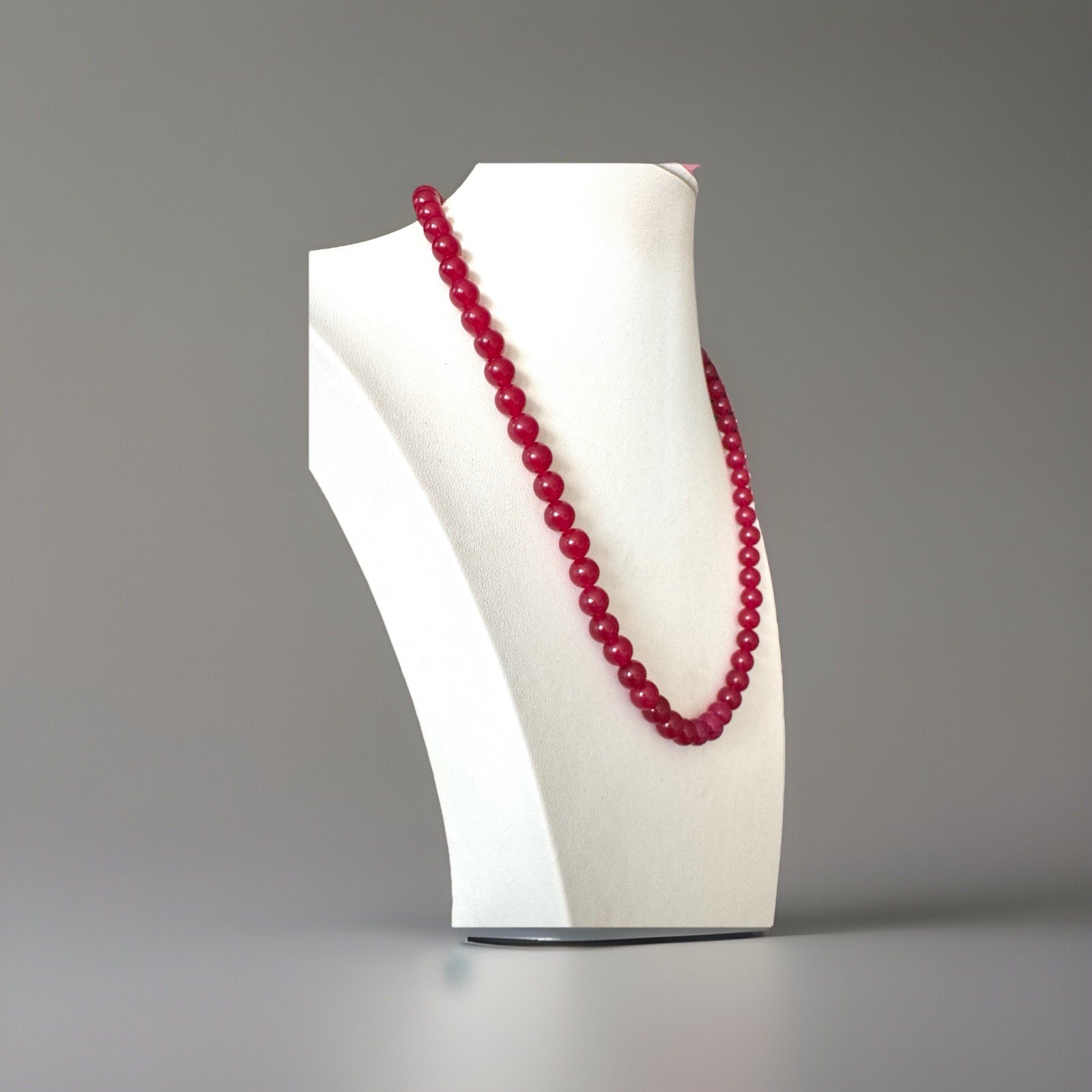 Stunning Earthmined Marbled Ruby Gem Stone Handmade Necklace 22”inch & 49grams🔥