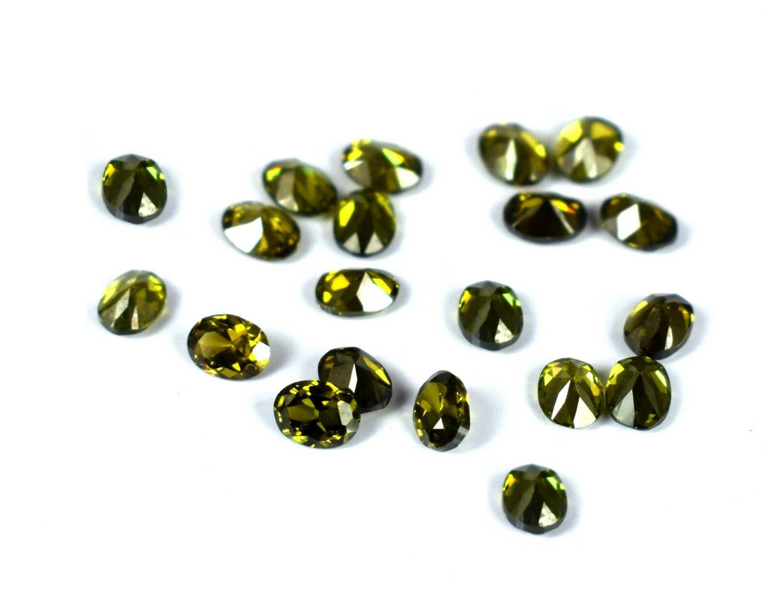 6.40 Ct/3 mm Oval Green Tourmaline Natural Gemstone 20 Pcs Lot Certified BB04