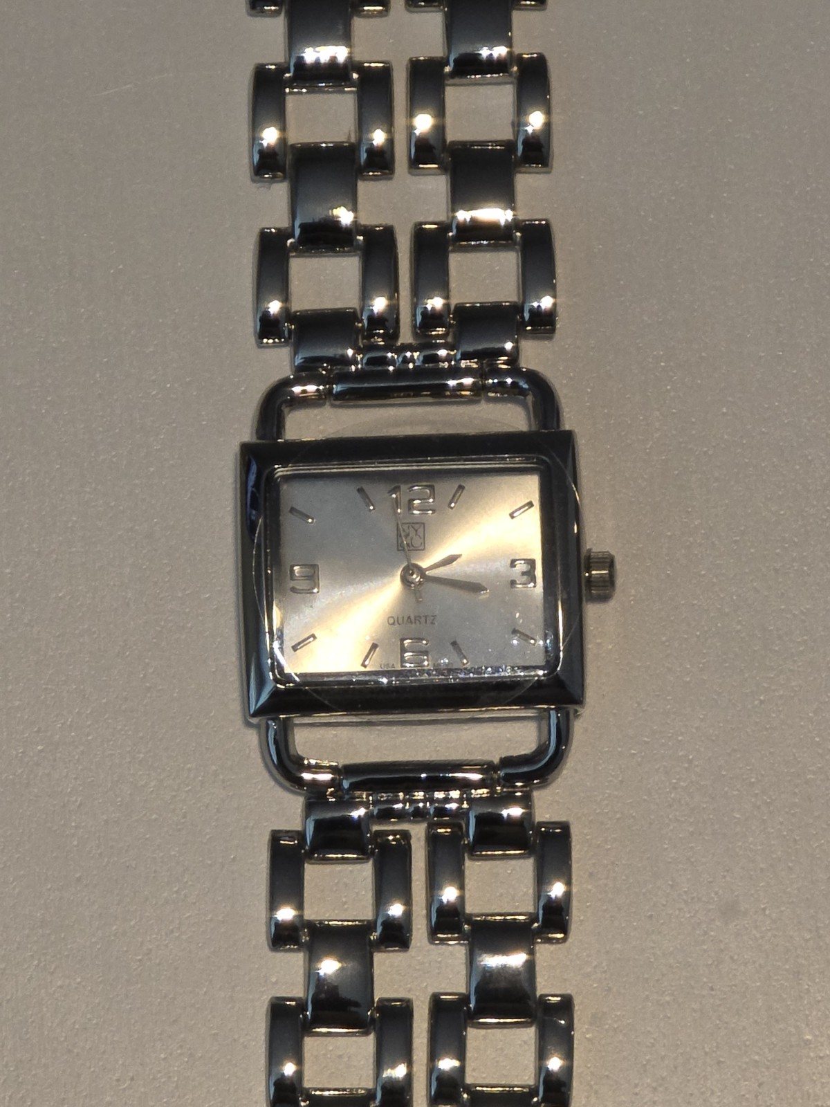 New York & Company Women’s Quartz Rectangle Silver Dial Bracelet Watch 26mm