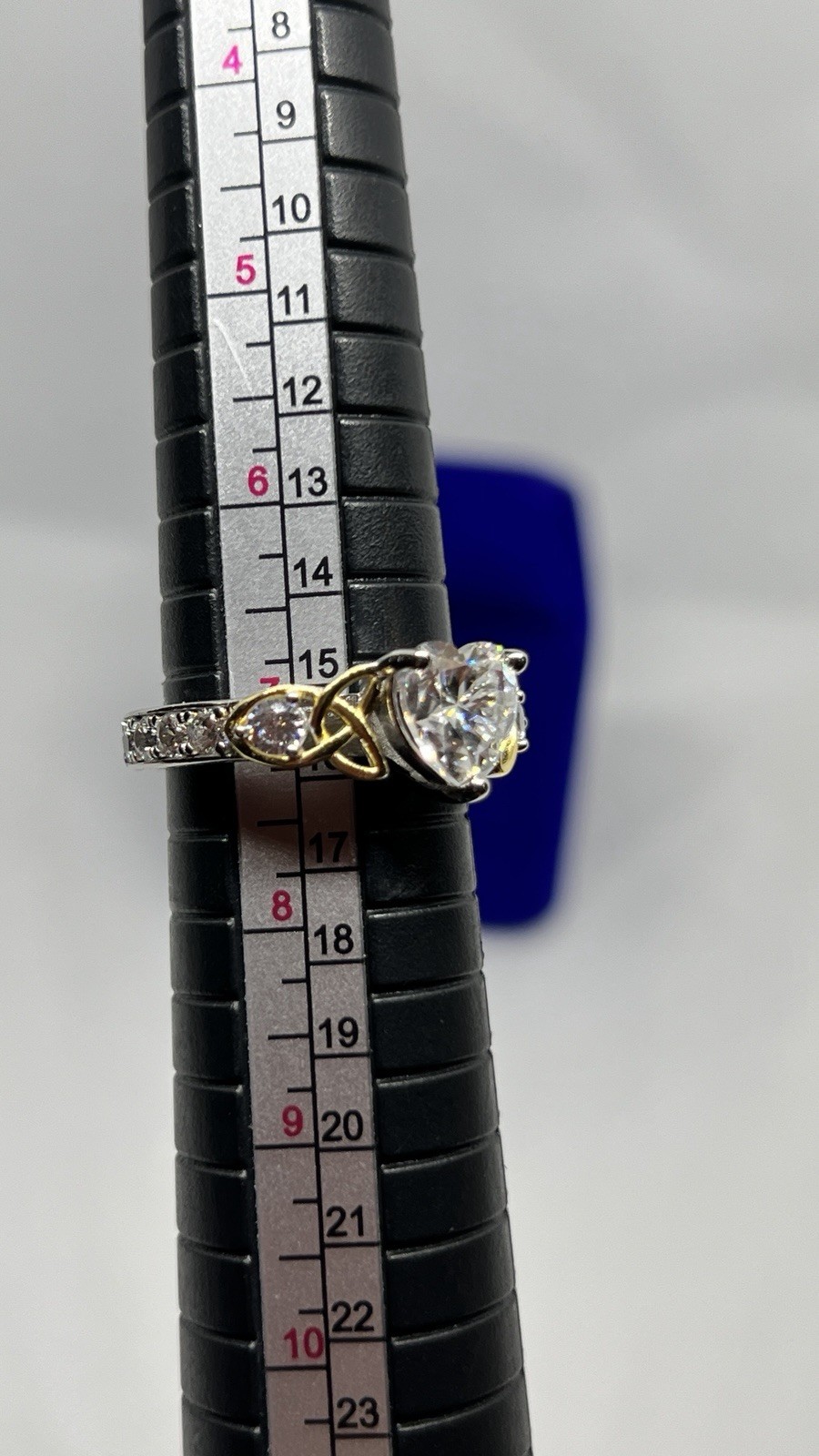 Heart Celtic Knot Moissanite Engagement 925