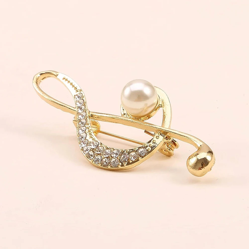 Classic Music Note Brooch Pin Badge Collar Womens Gift