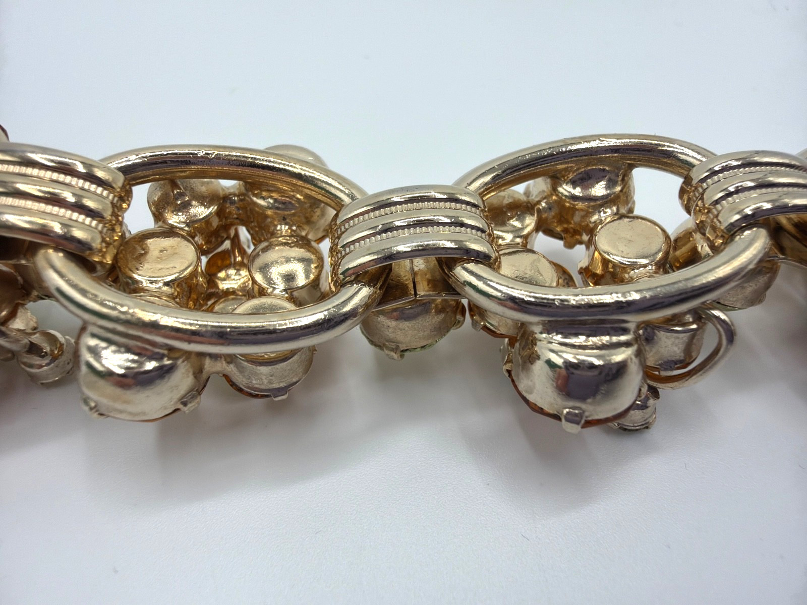 JULIANA D&E Set Bracelet w/Earrings Topaz and Citrine Rhinestones Ref#3288
