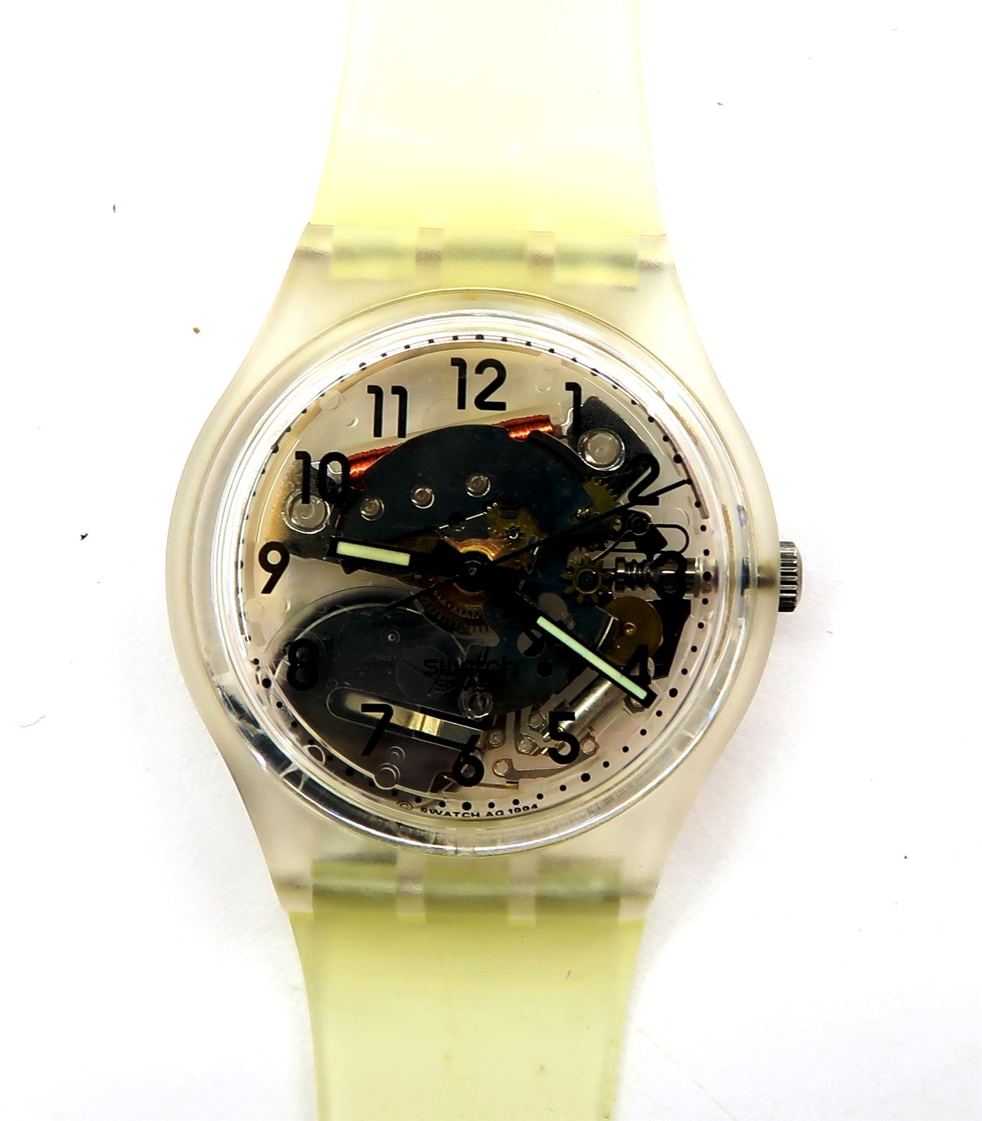 NEW Swatch Watch TRANSPARENT GK209SL Special Olympic Sports Edition Set w/ Loops