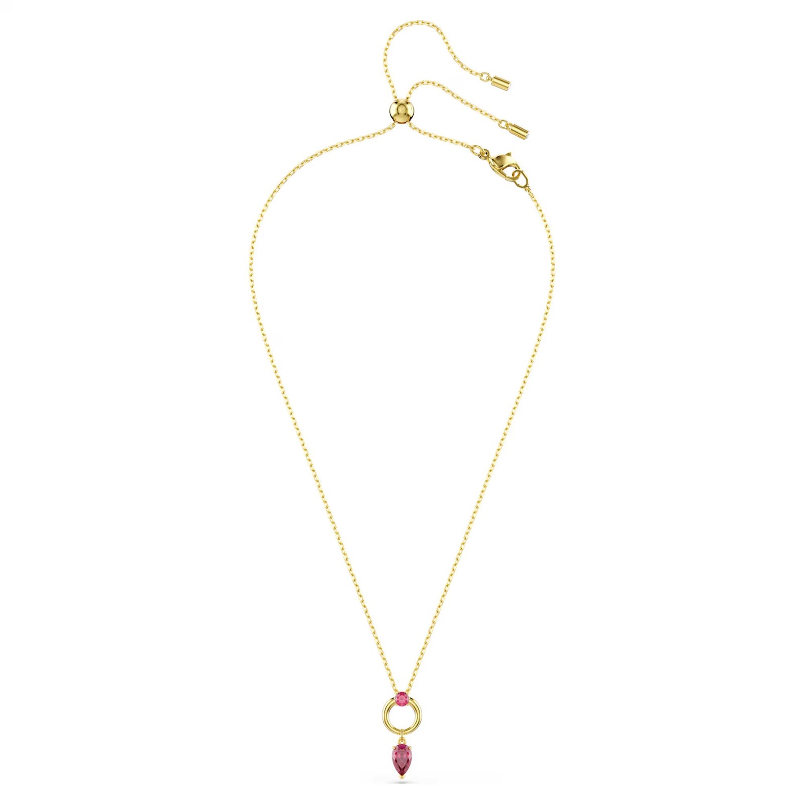 Swarovski Zirconia Mesmera Pendant, Mixed Cuts, Red, Gold Tone Plated 5732487