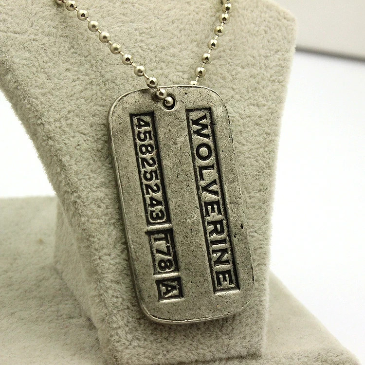 X-Men Origins Wolverines Dog Tag ID Necklace Marvel X Men Logan pendant jewelry