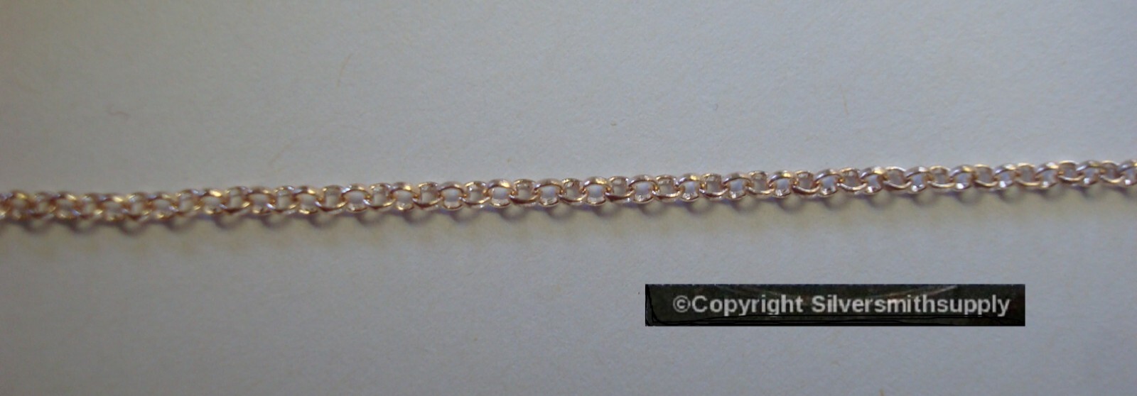 FINE Jewelry chain 12′ 2mm Lt Rose Gold cable close link chain 17 links ” CH104
