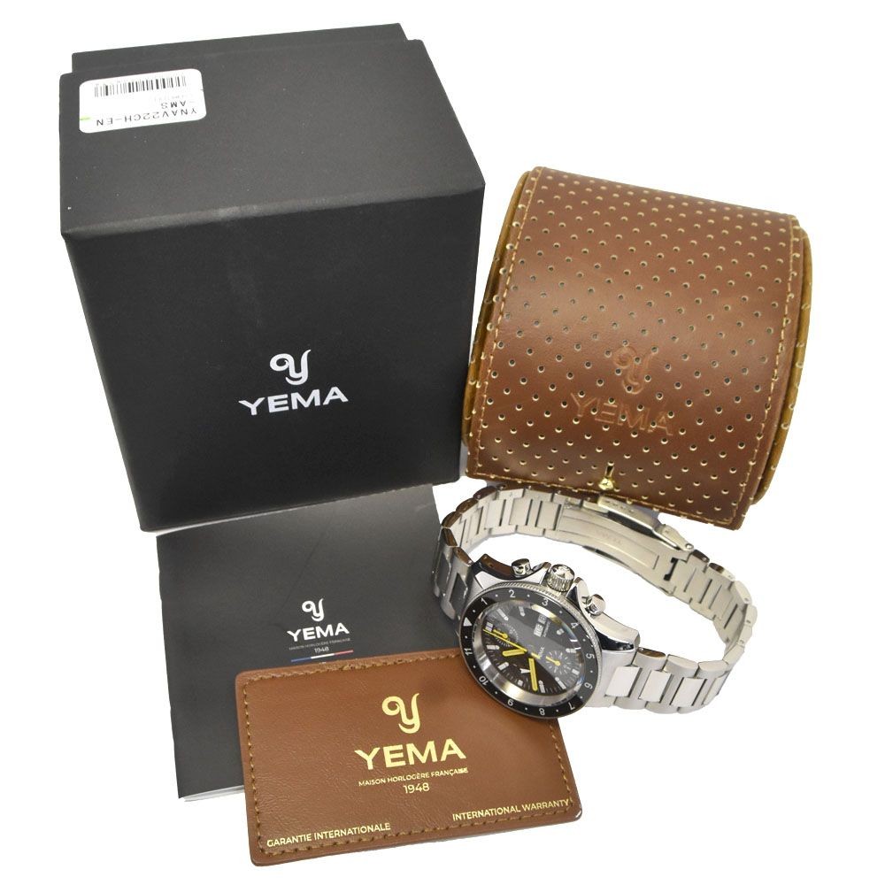 YEMA YNAV22CHEN-AMS Men’s Navy Chronograph Auto Black SS