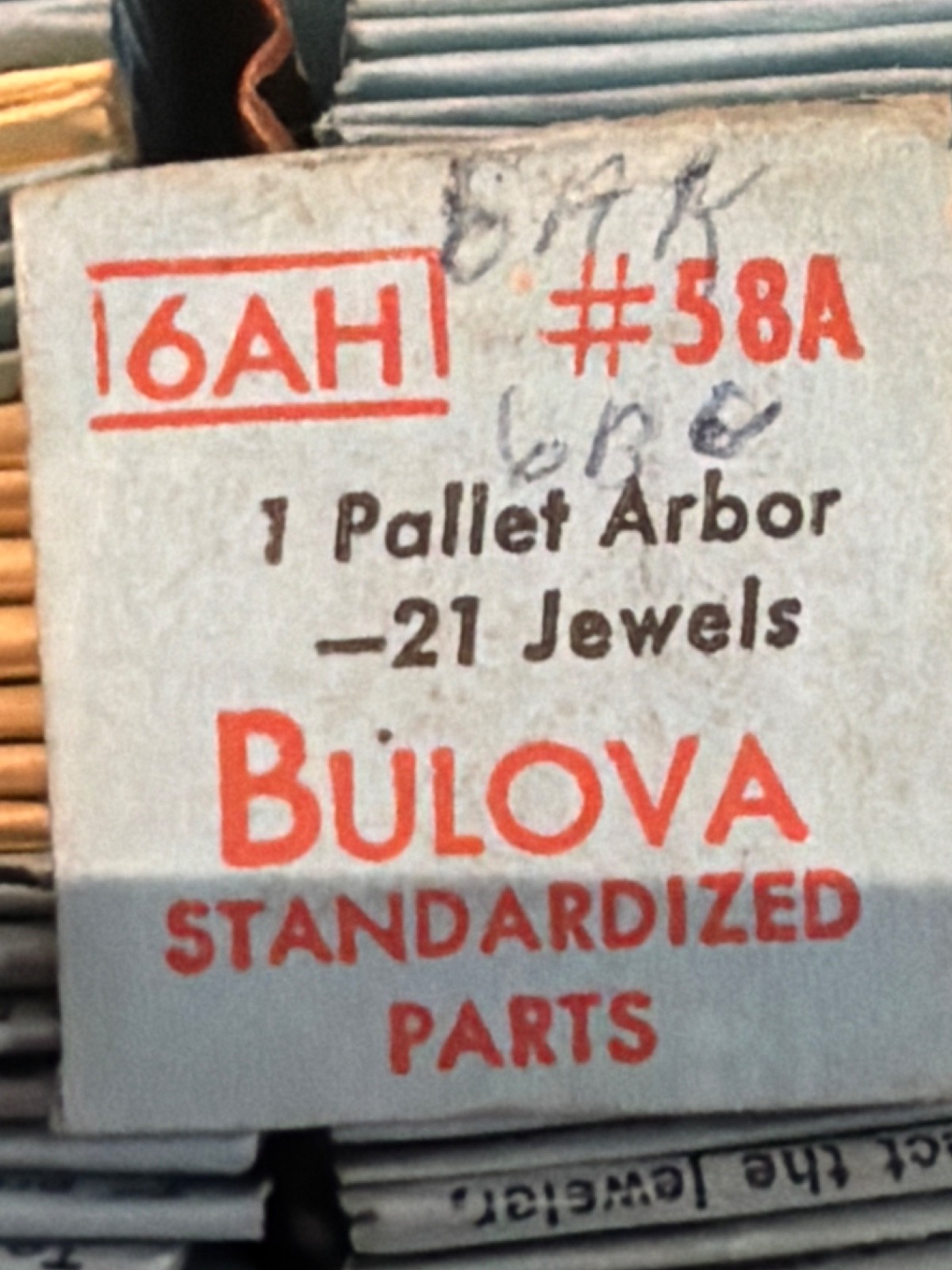 Bulova Pallet Arbor Part #58 – NOS – Various Calibers