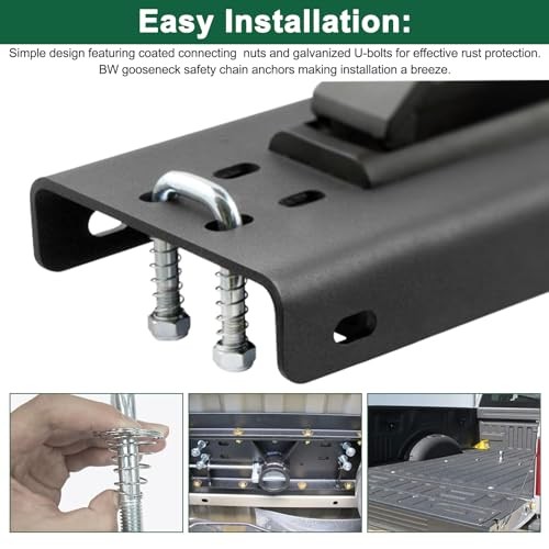 1900-2-1600 Safety Chain Trailer U-Bolt Kit Replacement B&W Gooseneck Trailer